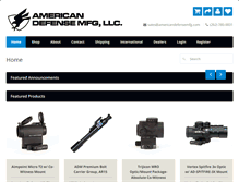 Tablet Screenshot of americandefensemanufacturing.com